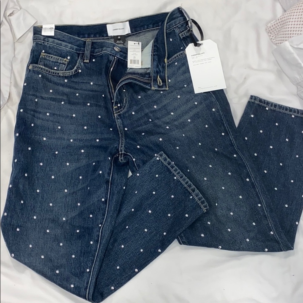 Current/Elliott studded jeans